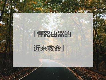 懂路由器的近来救命