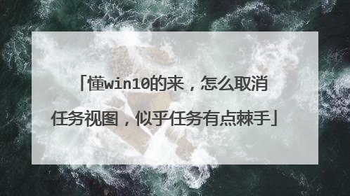 懂win10的来，怎么取消任务视图，似乎任务有点棘手