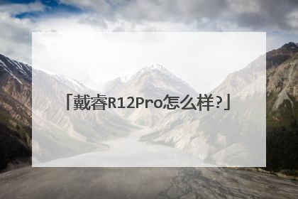 戴睿R12Pro怎么样?