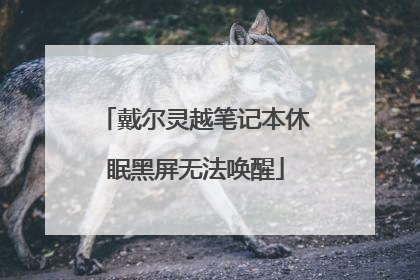 戴尔灵越笔记本休眠黑屏无法唤醒
