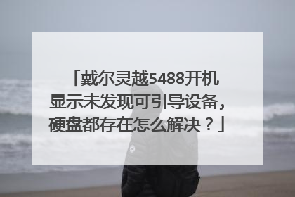 戴尔灵越5488开机显示未发现可引导设备,硬盘都存在怎么解决？
