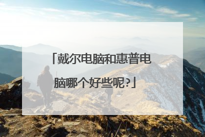 戴尔电脑和惠普电脑哪个好些呢?