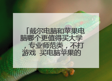 戴尔电脑和苹果电脑哪个更值得买大学,专业师范类,不打游戏 买电脑苹果的好还是戴尔的好?