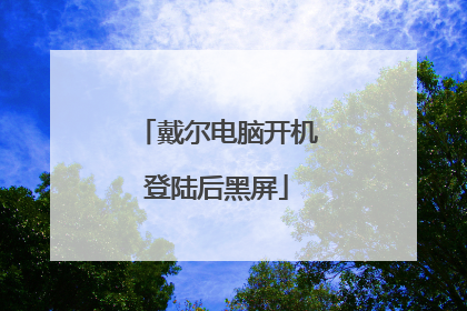 戴尔电脑开机登陆后黑屏