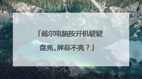 戴尔电脑按开机键键盘亮,屏幕不亮?