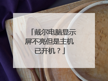 戴尔电脑显示屏不亮但是主机已开机?