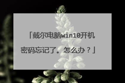 戴尔电脑win10开机密码忘记了。怎么办?