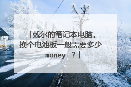 戴尔的笔记本电脑, 换个电池板一般需要多少 money ?