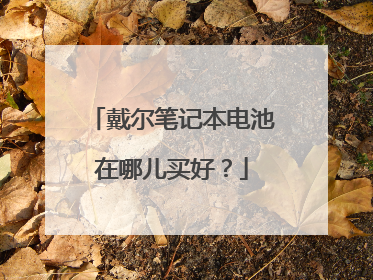 戴尔笔记本电池在哪儿买好?