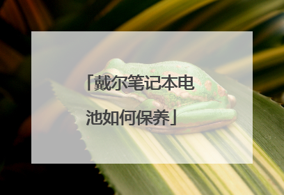 戴尔笔记本电池如何保养