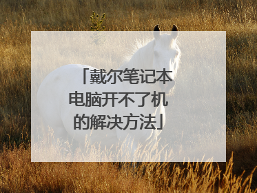 戴尔笔记本电脑开不了机的解决方法