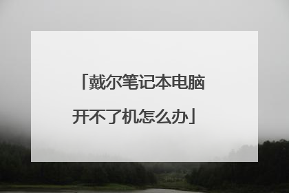 戴尔笔记本电脑开不了机怎么办