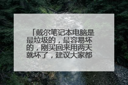戴尔笔记本电脑是最垃圾的,最容易坏的,刚买回来用两天就坏了,建议大家都不要买戴尔品牌