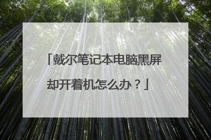 戴尔笔记本电脑黑屏却开着机怎么办？