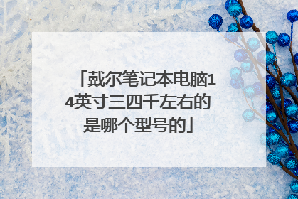 戴尔笔记本电脑14英寸三四千左右的是哪个型号的
