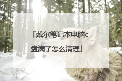 戴尔笔记本电脑c盘满了怎么清理