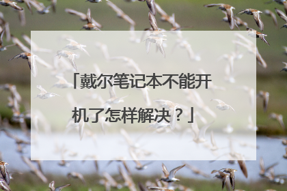 戴尔笔记本不能开机了怎样解决？