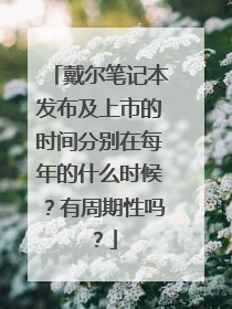 戴尔笔记本发布及上市的时间分别在每年的什么时候?有周期性吗?