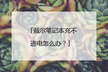 戴尔笔记本充不进电怎么办?