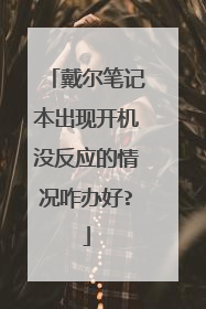 戴尔笔记本出现开机没反应的情况咋办好?