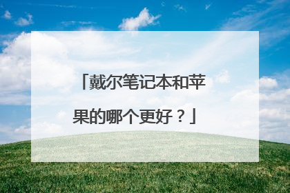 戴尔笔记本和苹果的哪个更好?