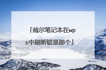 戴尔笔记本在wps中刷新键是那个