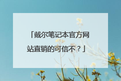 戴尔笔记本官方网站直销的可信不?