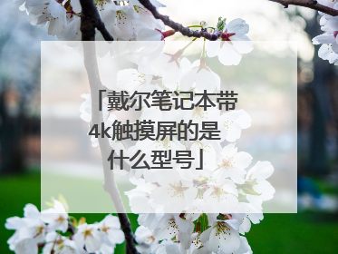 戴尔笔记本带4k触摸屏的是什么型号