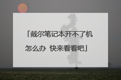 戴尔笔记本开不了机怎么办 快来看看吧