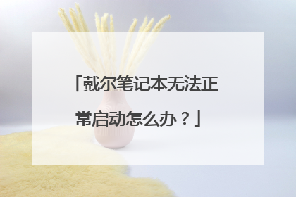 戴尔笔记本无法正常启动怎么办？