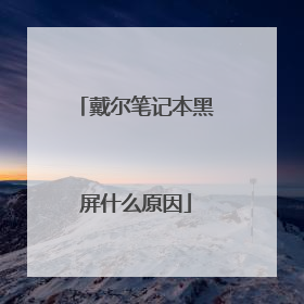 戴尔笔记本黑屏什么原因