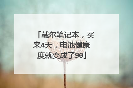 戴尔笔记本,买来4天,电池健康度就变成了90