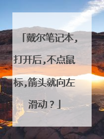 戴尔笔记本,打开后,不点鼠标,箭头就向左滑动?