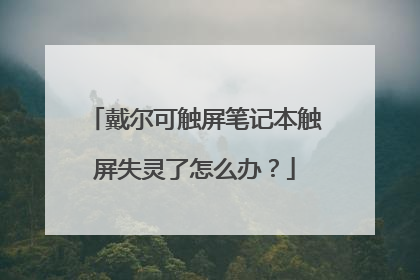 戴尔可触屏笔记本触屏失灵了怎么办?