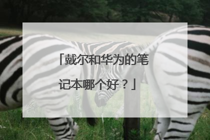 戴尔和华为的笔记本哪个好?
