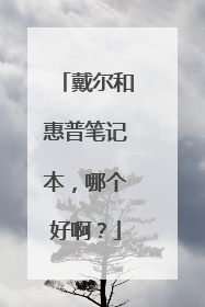 戴尔和惠普笔记本，哪个好啊？