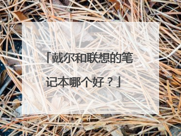 戴尔和联想的笔记本哪个好？