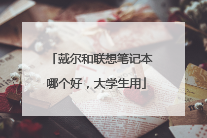 戴尔和联想笔记本哪个好,大学生用