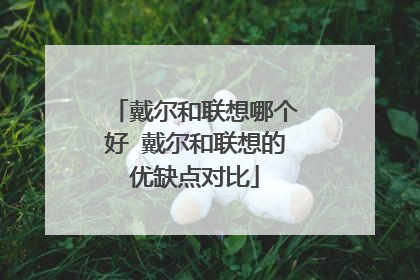 戴尔和联想哪个好 戴尔和联想的优缺点对比