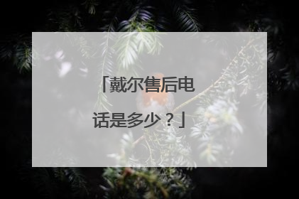 戴尔售后电话是多少?