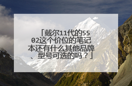 戴尔11代的5502这个价位的笔记本还有什么其他品牌、型号可选的吗？