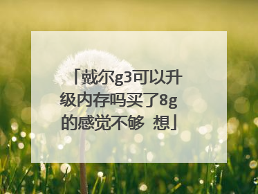 戴尔g3可以升级内存吗买了8g的感觉不够 想