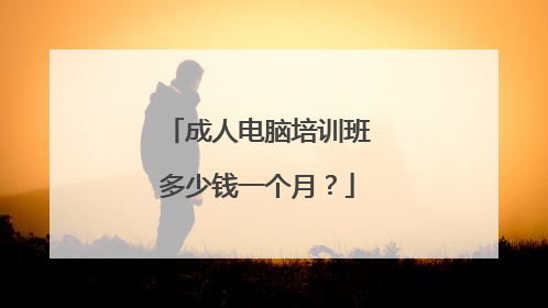 成人电脑培训班多少钱一个月？