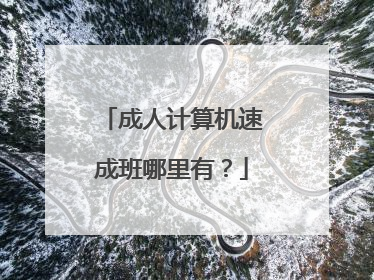 成人计算机速成班哪里有？