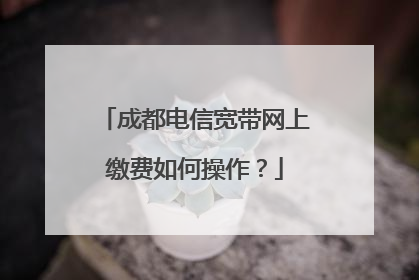 成都电信宽带网上缴费如何操作？