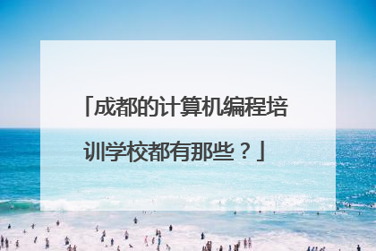 成都的计算机编程培训学校都有那些?