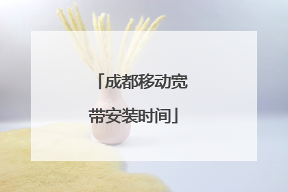 成都移动宽带安装时间