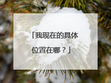 我现在的具体位置在哪？