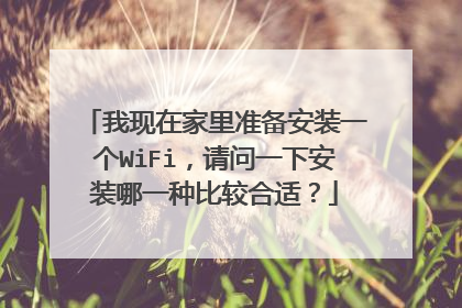 我现在家里准备安装一个WiFi,请问一下安装哪一种比较合适?