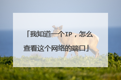 我知道一个IP,怎么查看这个网络的端口